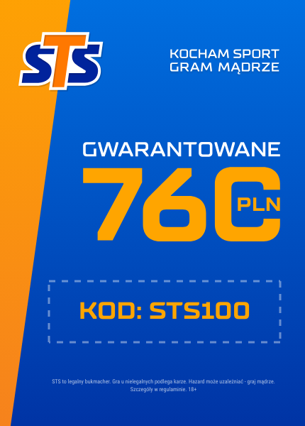 STS kod promocyjny - bonus powitalny do 760 zł z kodem STS100